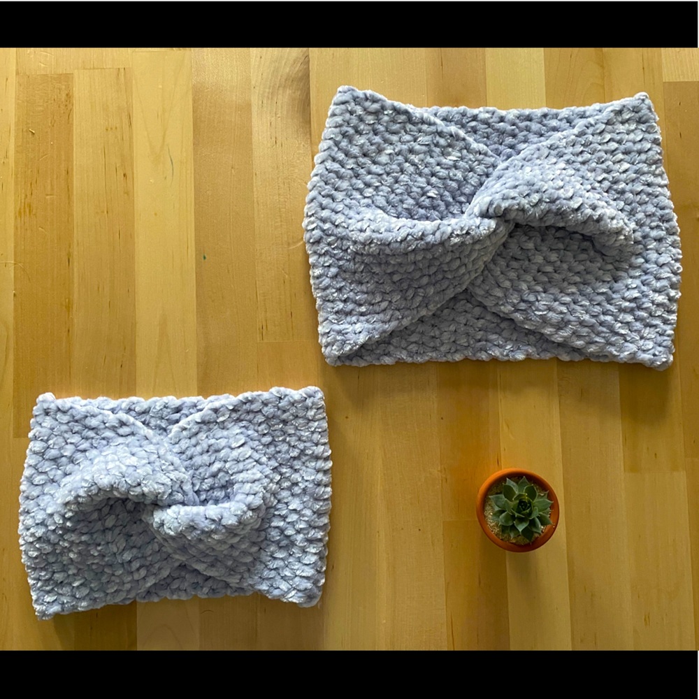 Mommy and me mermaid ear warmer headband lavender